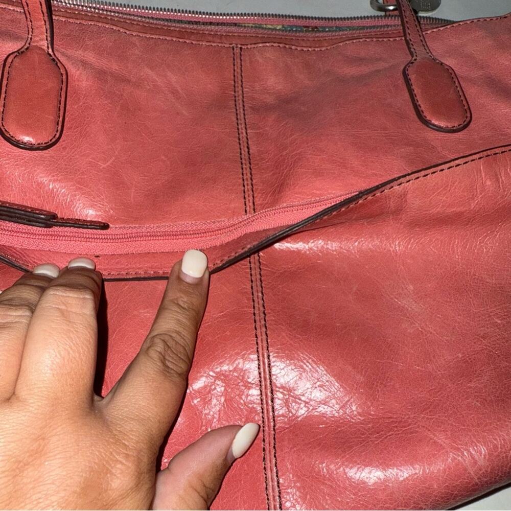 HOBO Red Leather Shoulder Bag - Picture 5 of 5